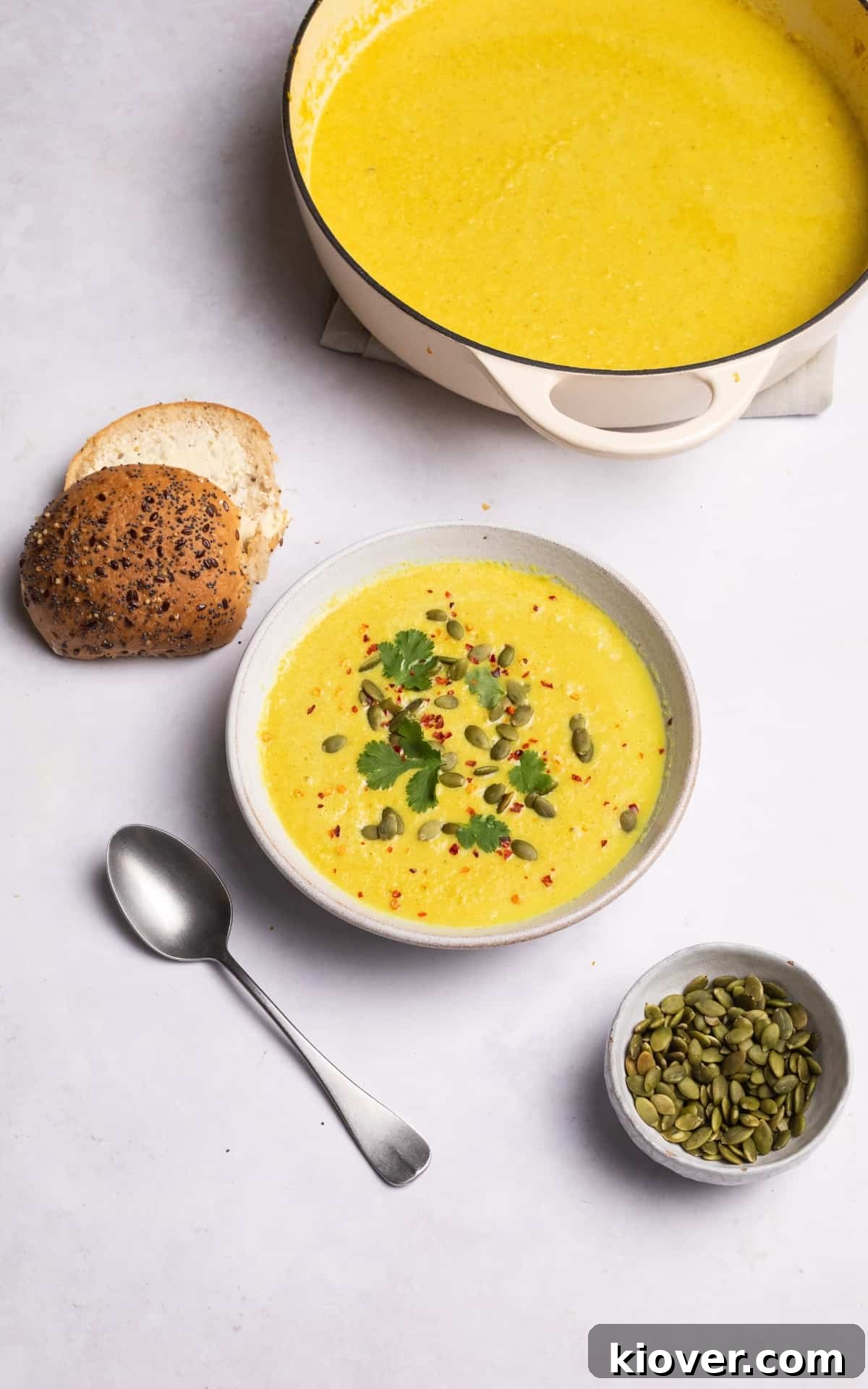 Creamy Roasted Cauliflower Soup Recipe for Cozy Nights 8 gluten free and dairy free cauliflower soup.