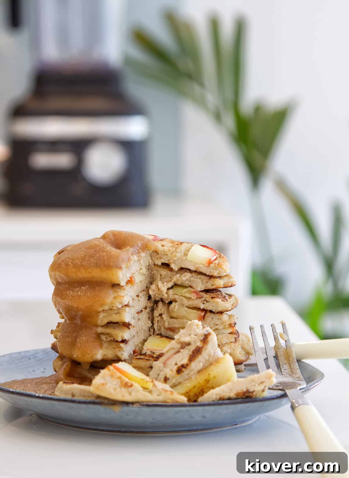 Autumn Applesauce Pancakes open