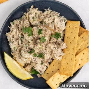 smoked mackerel pate with crackers.