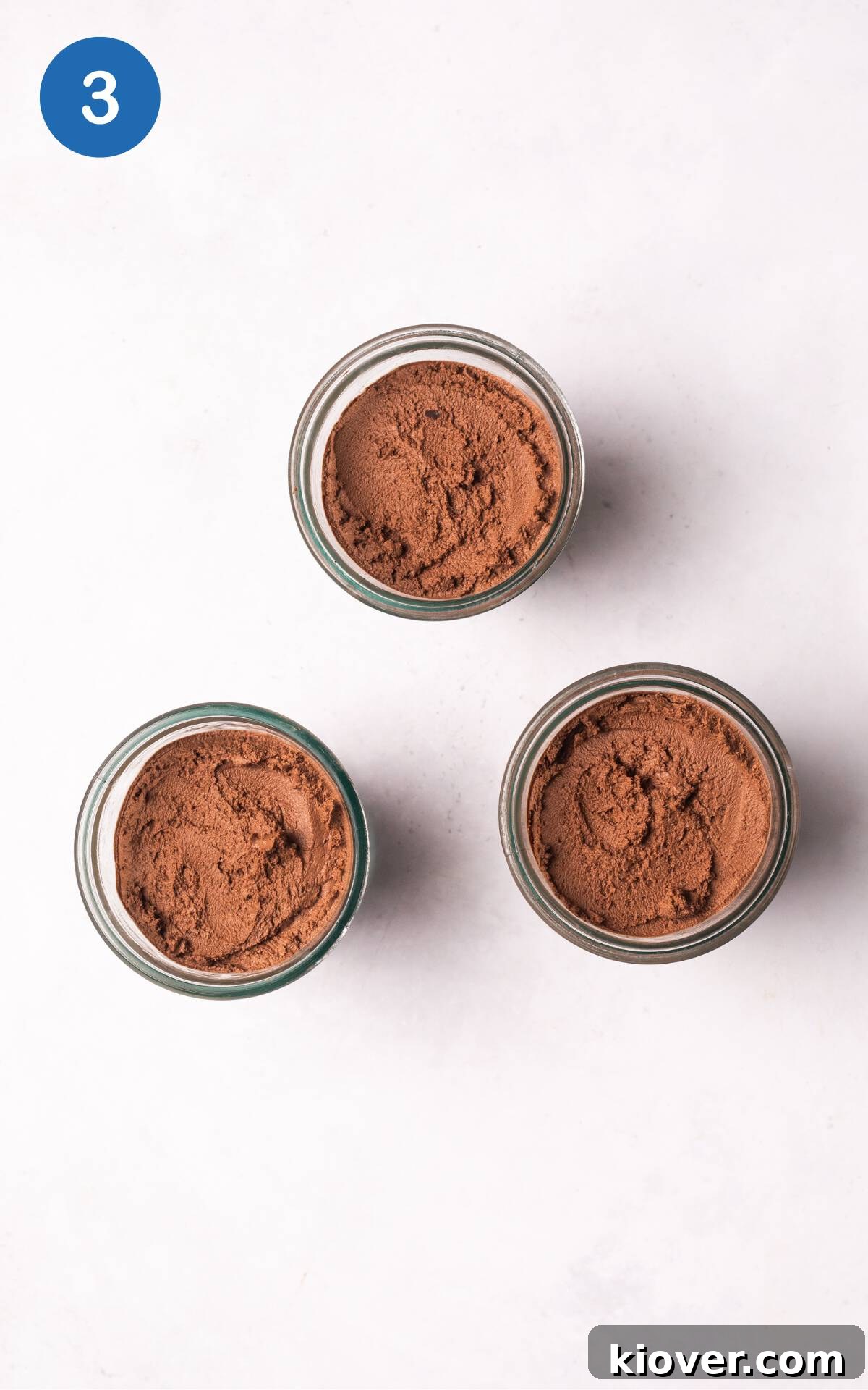 Creamy Vegan Chocolate Mousse Recipe for Decadent Desserts 6 vegan mousse in glass cups.