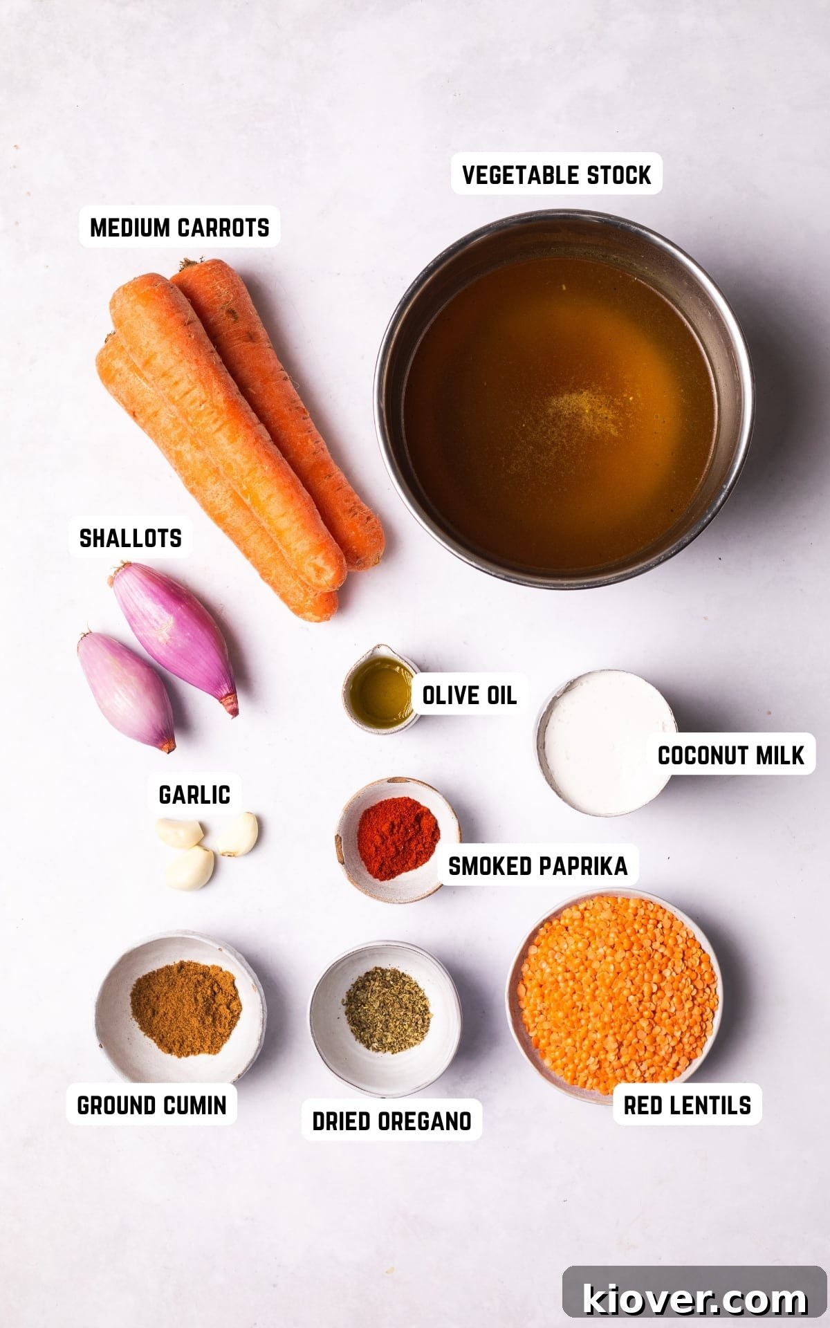 Hearty Carrot and Red Lentil Soup with Warm Spices 3 Ingredients to make Carrot And Lentil Soup.