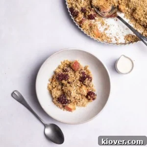 43 Gluten-Free Vegan Recipes for Everyday Meals and Desserts 35 Apple and Blackberry Crumble dessert.