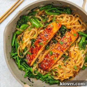 Creamy Salmon Noodle Bowl with Lemon and Dill 15 salmon noodles with broccoli.