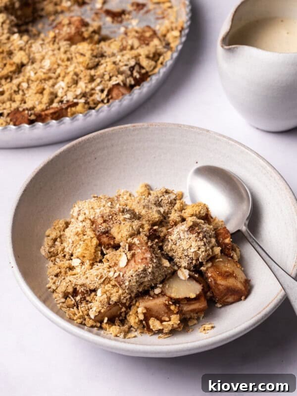 Gluten free oat crumble topping.