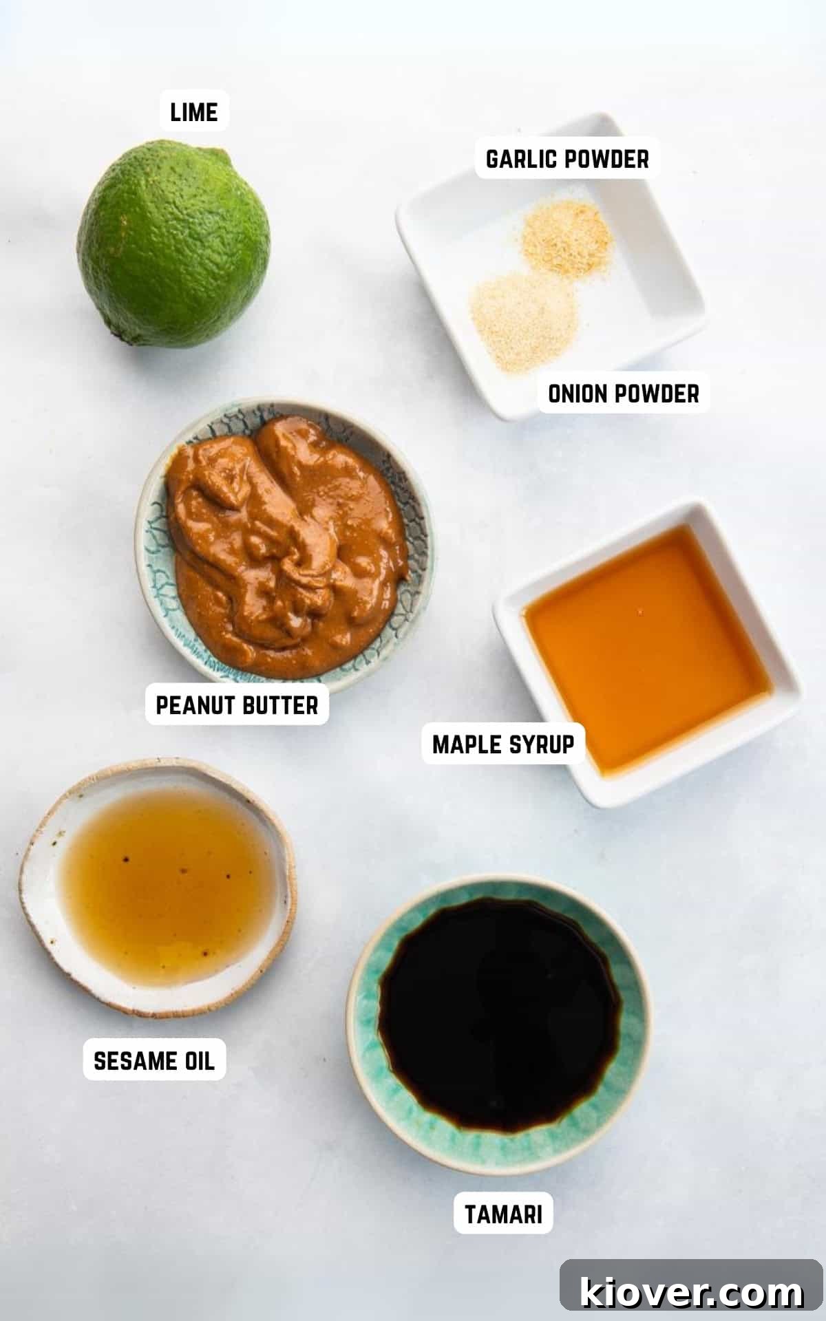 Ingredients to make Peanut Salad Dressing.