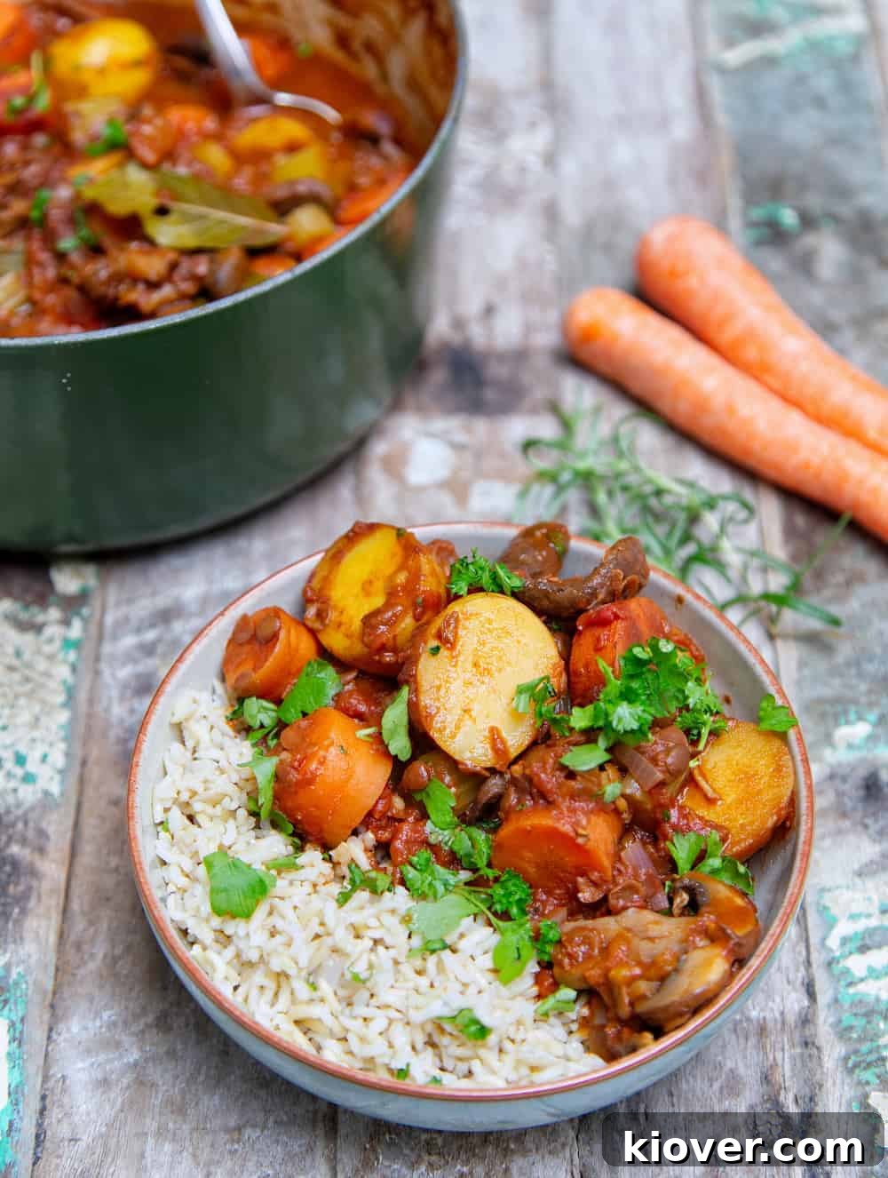 Hearty Potato Stew Front Bowl
