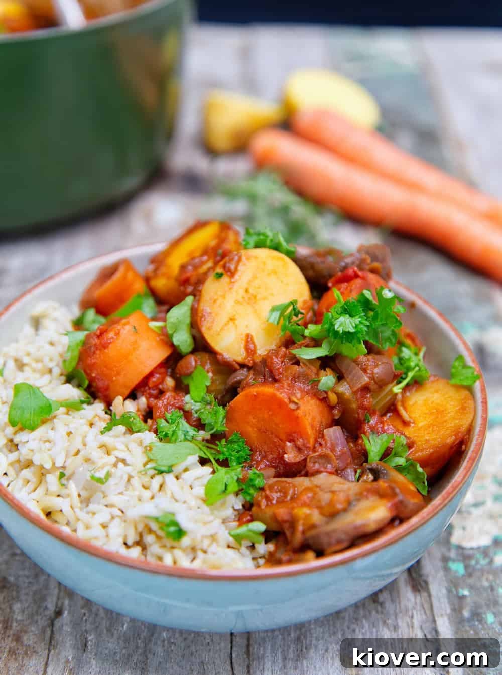 Hearty Potato Stew Front Close up