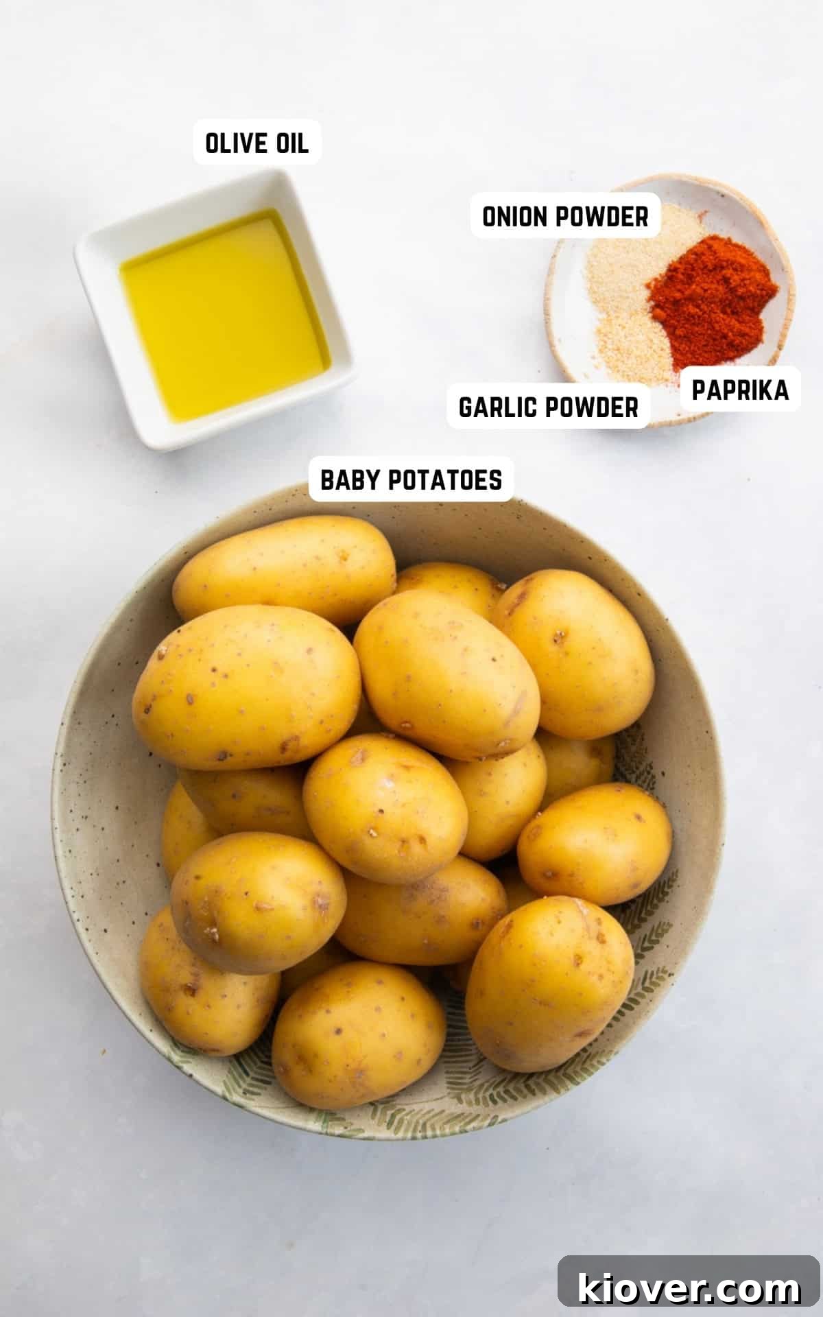 Ingredients to make Air Fryer Baby Potatoes.