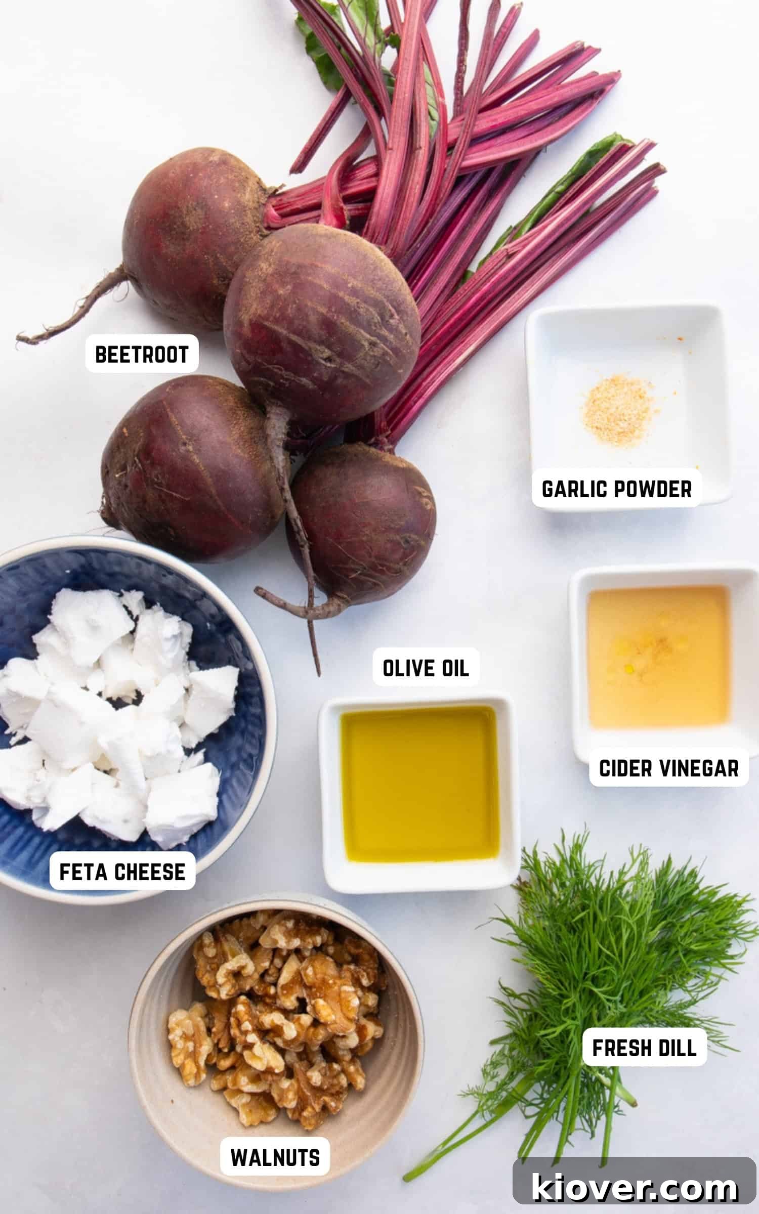 Ingredients to make Beetroot Salad.