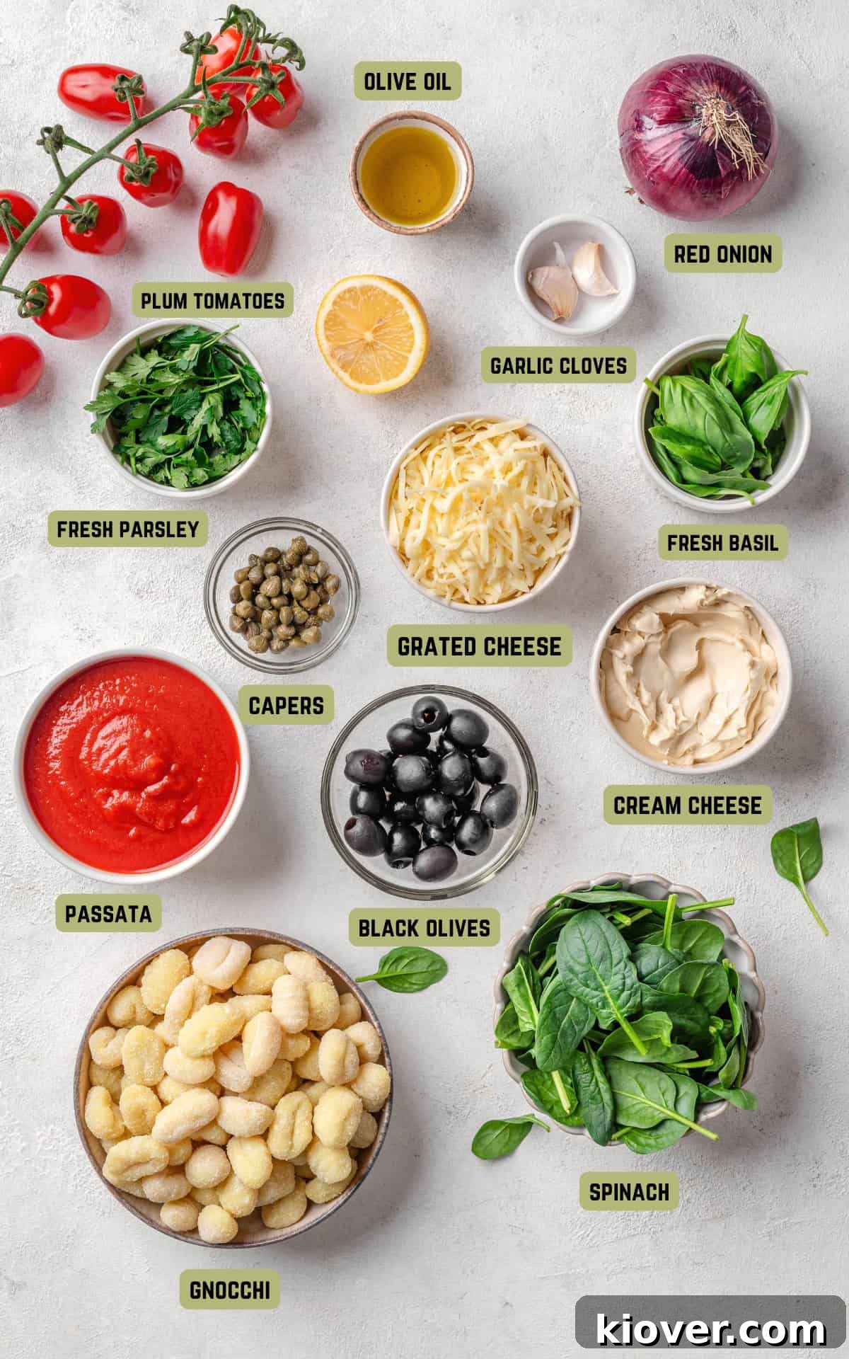 Creamy Baked Gnocchi with Mozzarella and Tomato Sauce 3 Gnocchi Bake Ingredients.