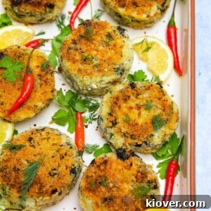 Vegan Fishcakes in a casserole dish.