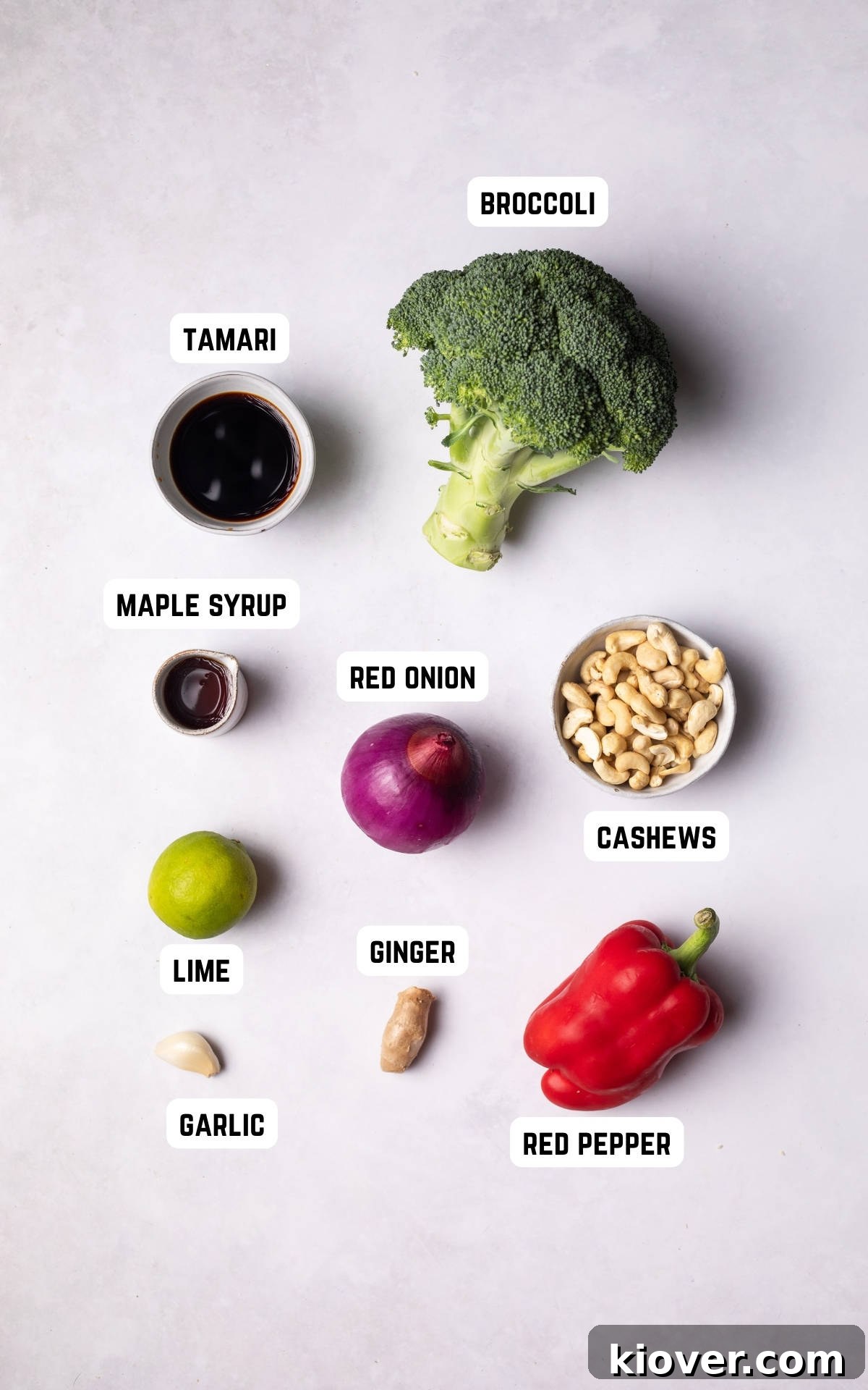Ingredients to make Broccoli Stir Fry.