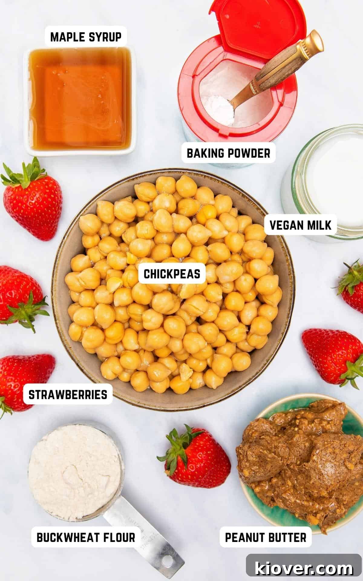 Ingredients to make Peanut Butter Blondies.