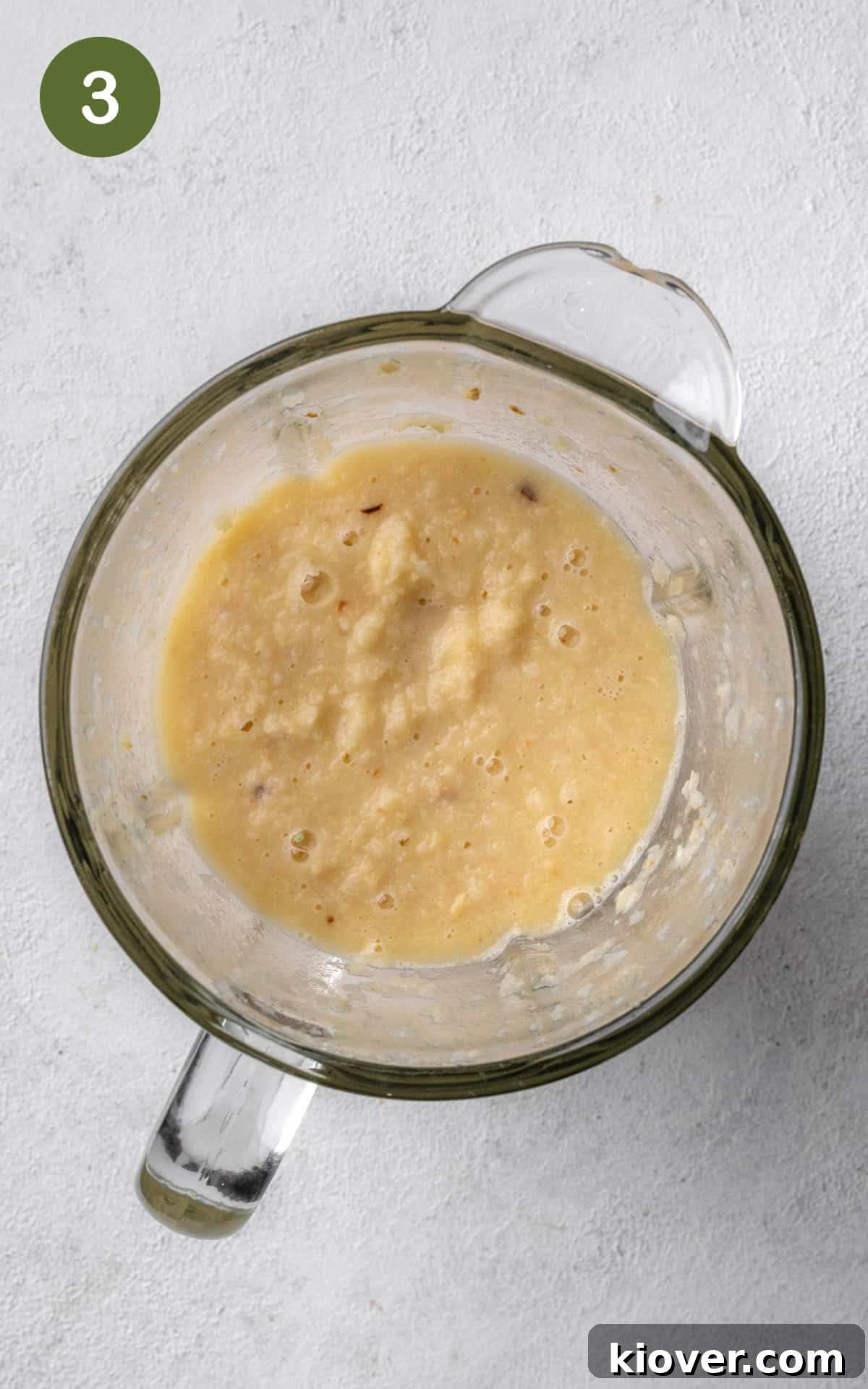 blended vegetables in a food blender.