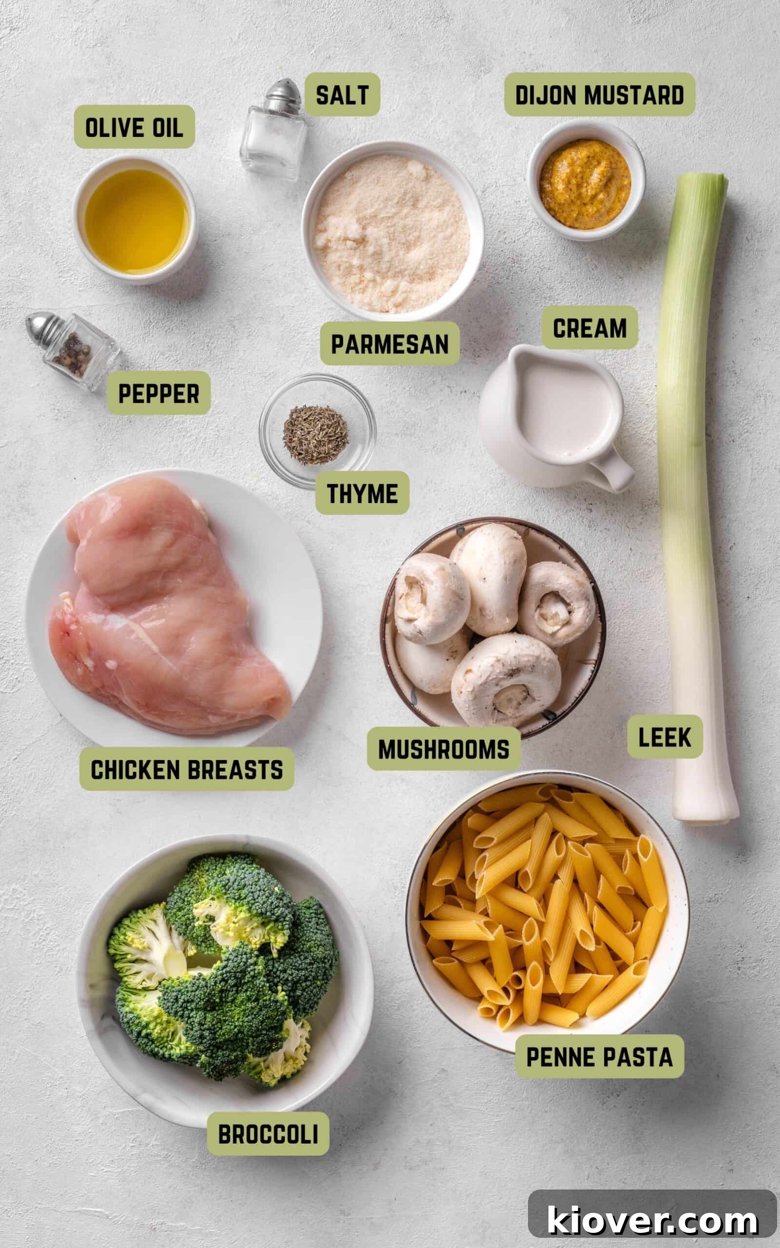 Creamy Chicken Pasta Bake with Melty Cheese and Herbs 3 Ingredients to make Chicken Pasta Bake.