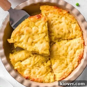 cheese and potato pie cut in slices.