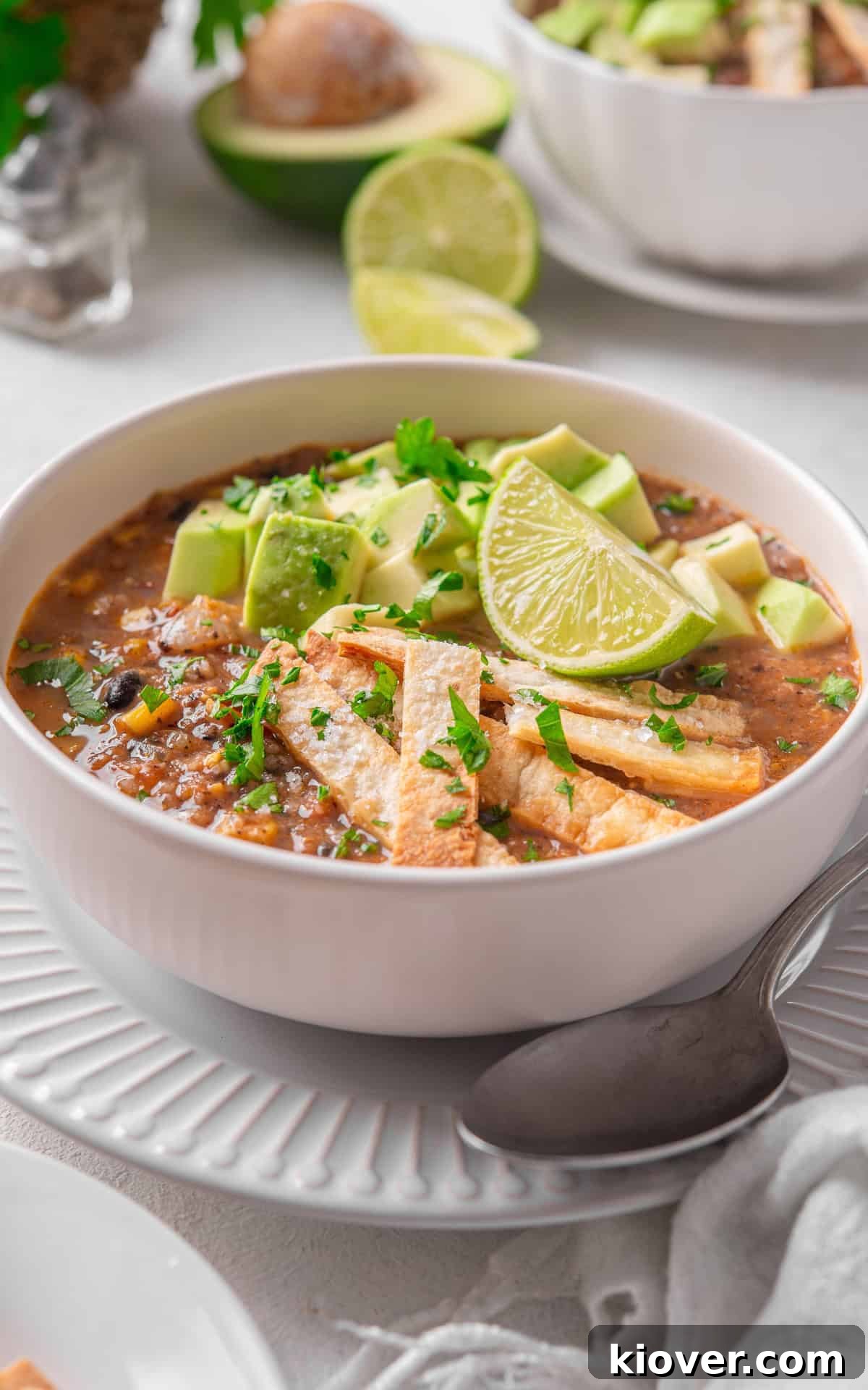 Authentic Mexican Soup Recipe: Flavorful Caldo de Res Guide 10 mexican soup with fresh coriander, avocado and lime on top.