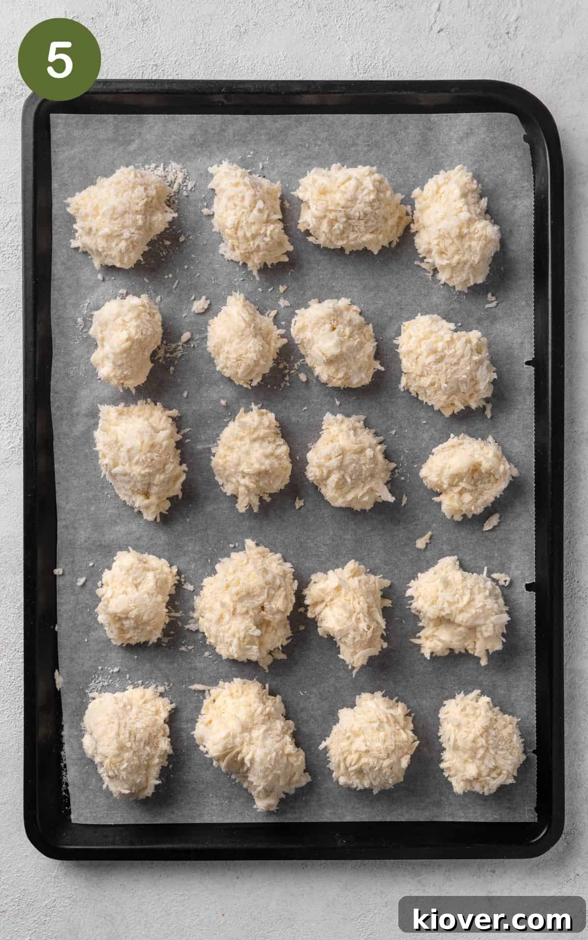 cauliflower on a baking tray.