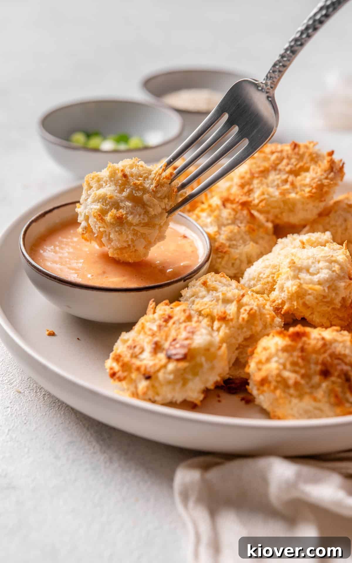 Bang Bang Cauliflower with dipping sauce.