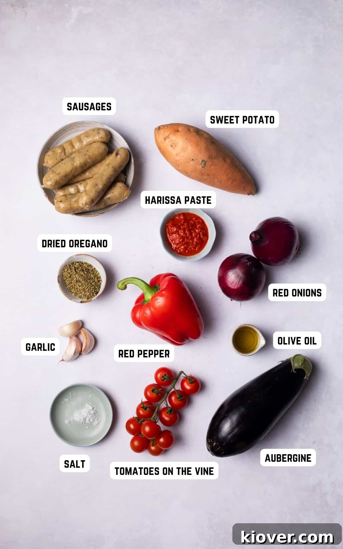 Sausage Tray Bake Recipe with Roasted Veggies and Herb Gravy 3 Ingredients to make Sausage Tray Bake.