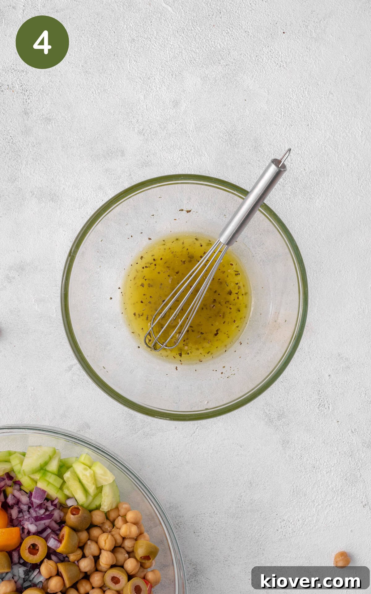 Salad dressing in a bowl.