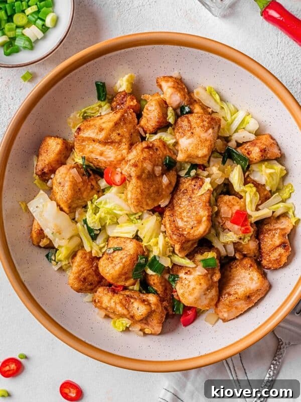 salt and pepper chicken stir fry.