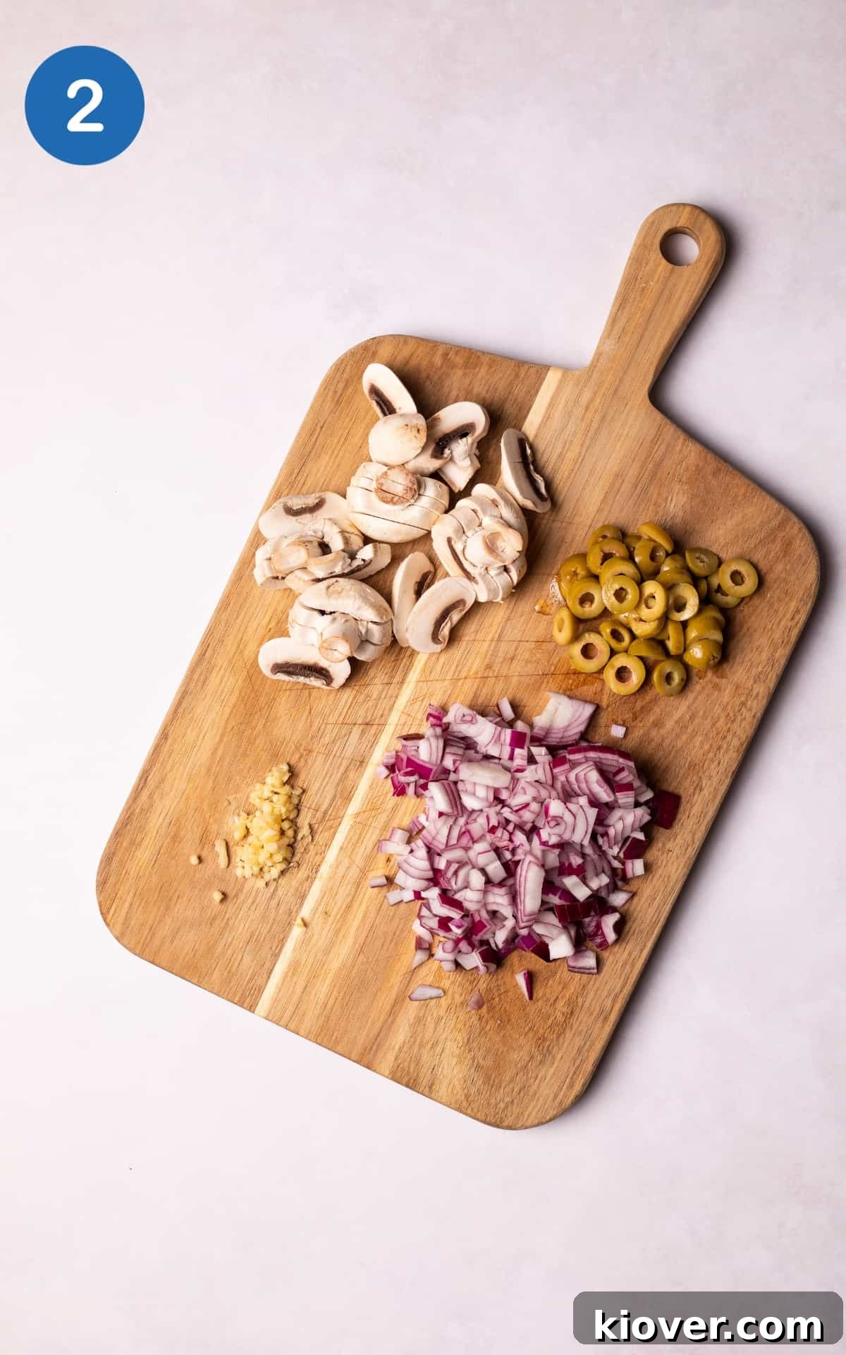 Vegetables on a cutting wooden board.