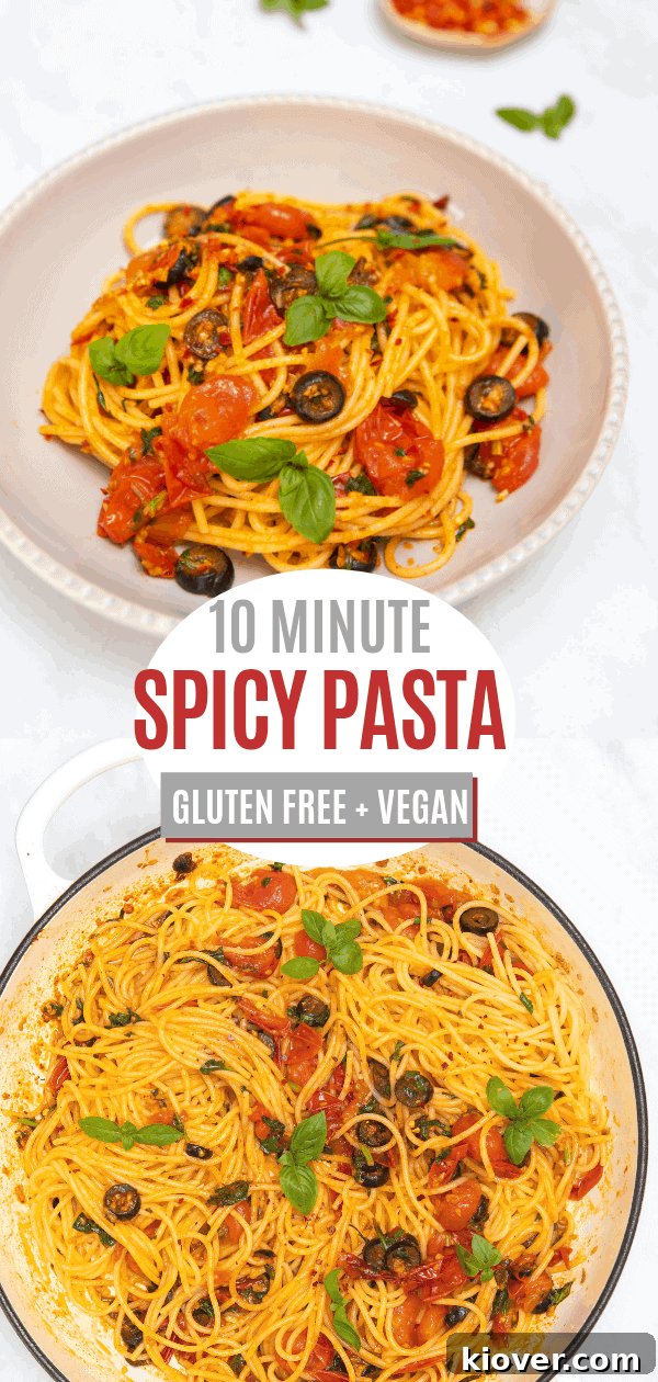 Spicy 10-Minute Pasta Recipe: Quick Fiery Dinner Idea 6 10 minute spicy pasta Pinterest