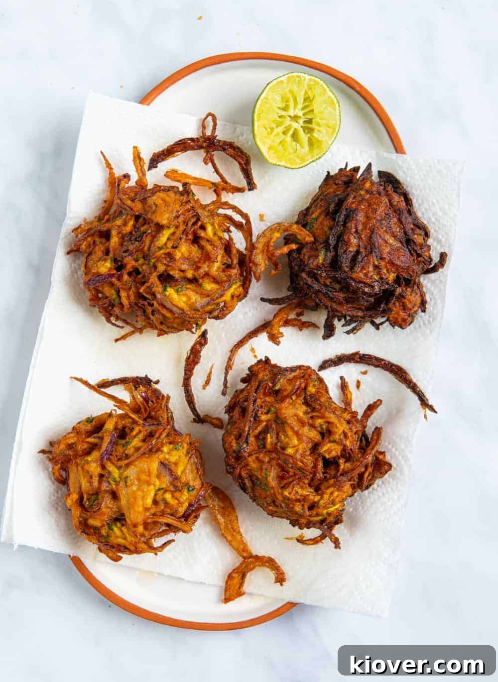 Crispy Bhaji Burger Recipe: Spiced Onion Pakora Burger 5 Bhaji Burger - Bhaji's