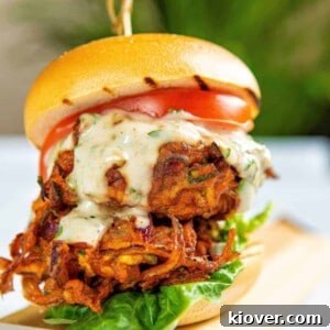 Crispy Bhaji Burger Recipe: Spiced Onion Pakora Burger 8 img 3691 7