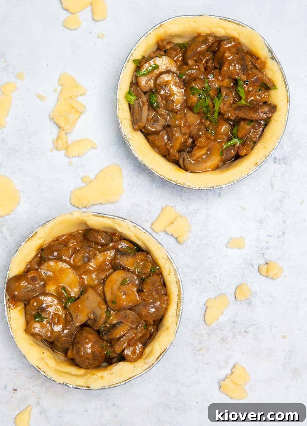 Mushroom Stroganoff Pie - Open