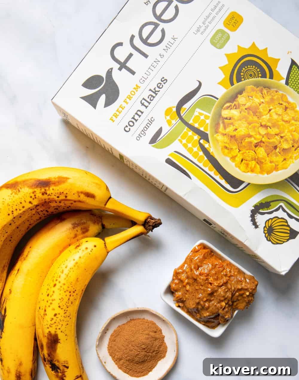 Peanut Butter Breakfast Pancakes with Maple Syrup and Bananas 2 Ingredients