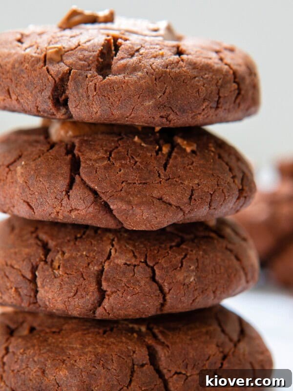 4 baked Gluten Free Chocolate Cookies.