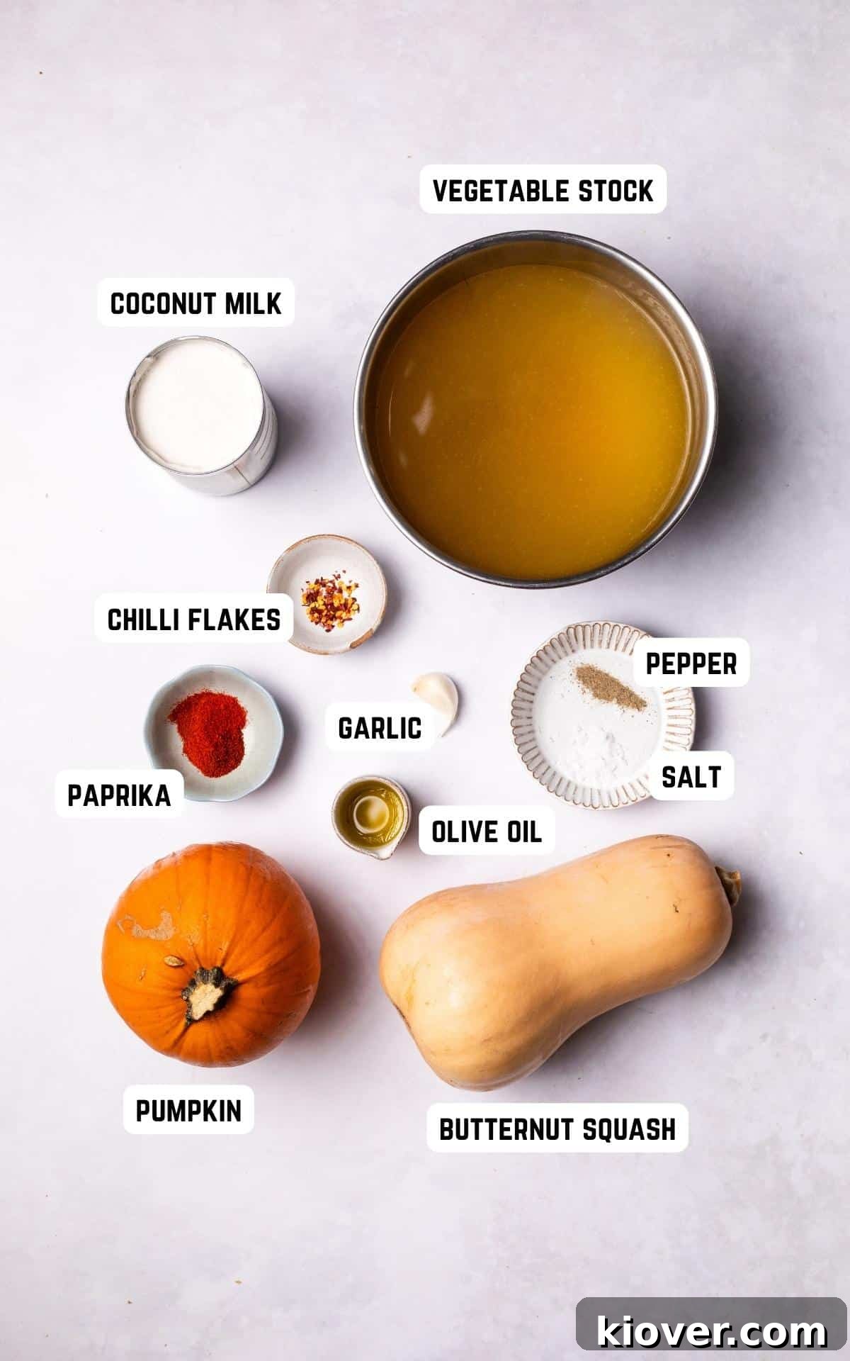 Creamy Pumpkin & Butternut Soup Recipe for Fall Comfort 3 Ingredients to make Pumpkin and Butternut Soup.