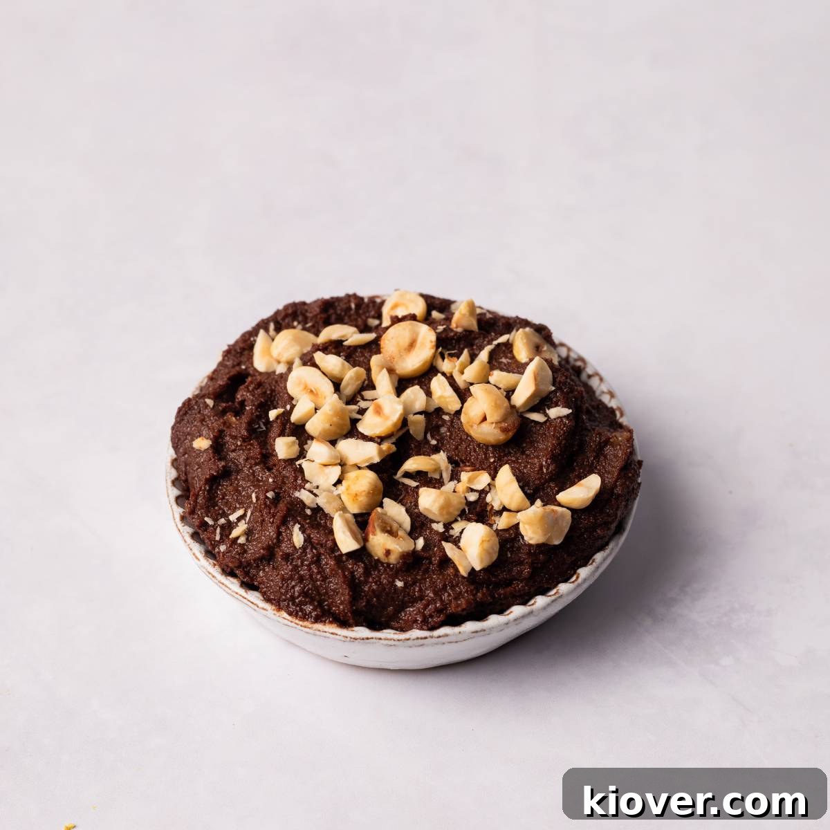Homemade Nutella spread in a bowl.