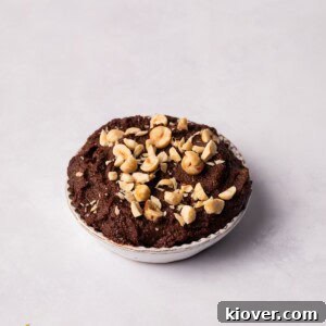 Homemade Nutella spread in a bowl.