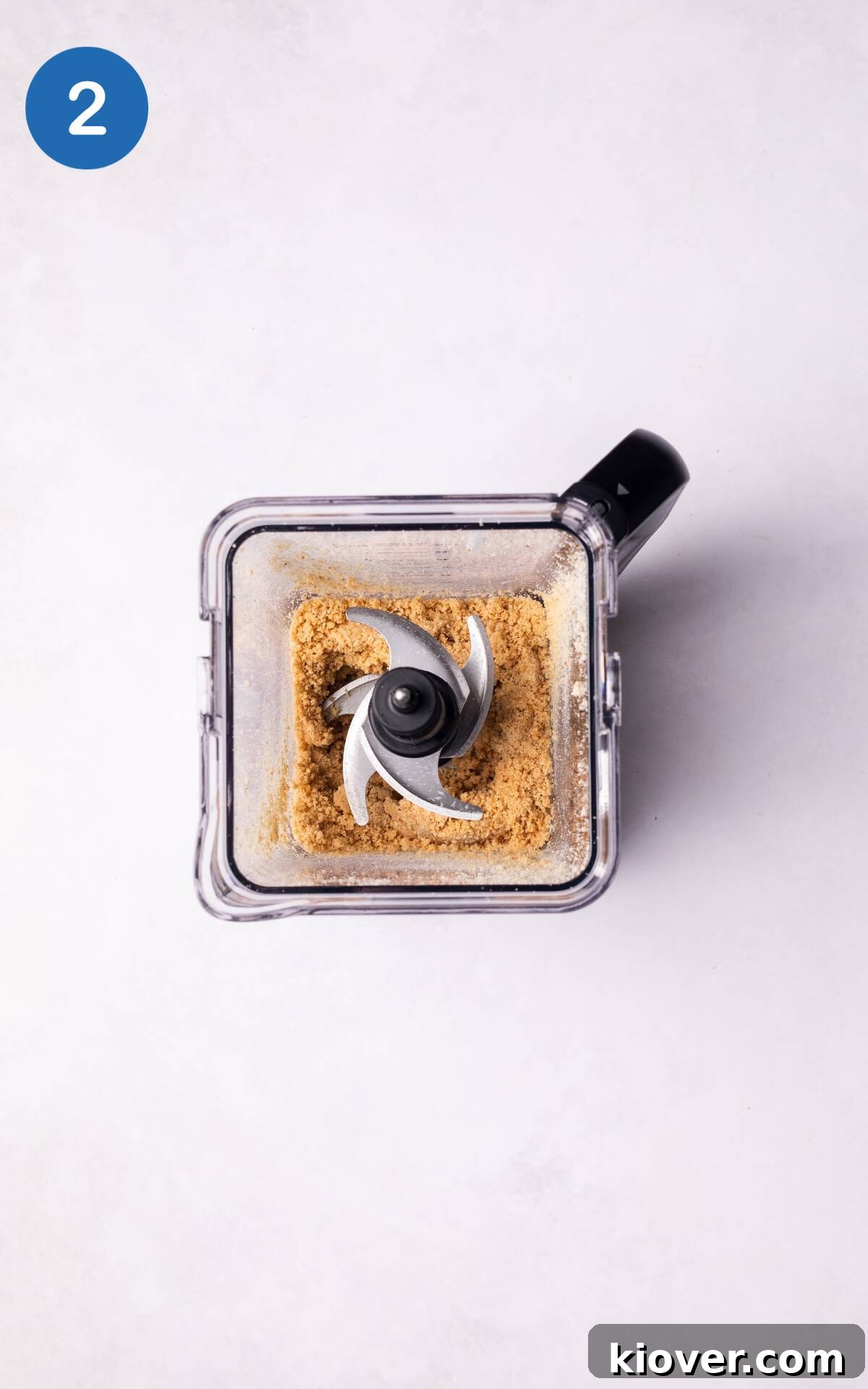 Hazelnuts blended in a food processor.