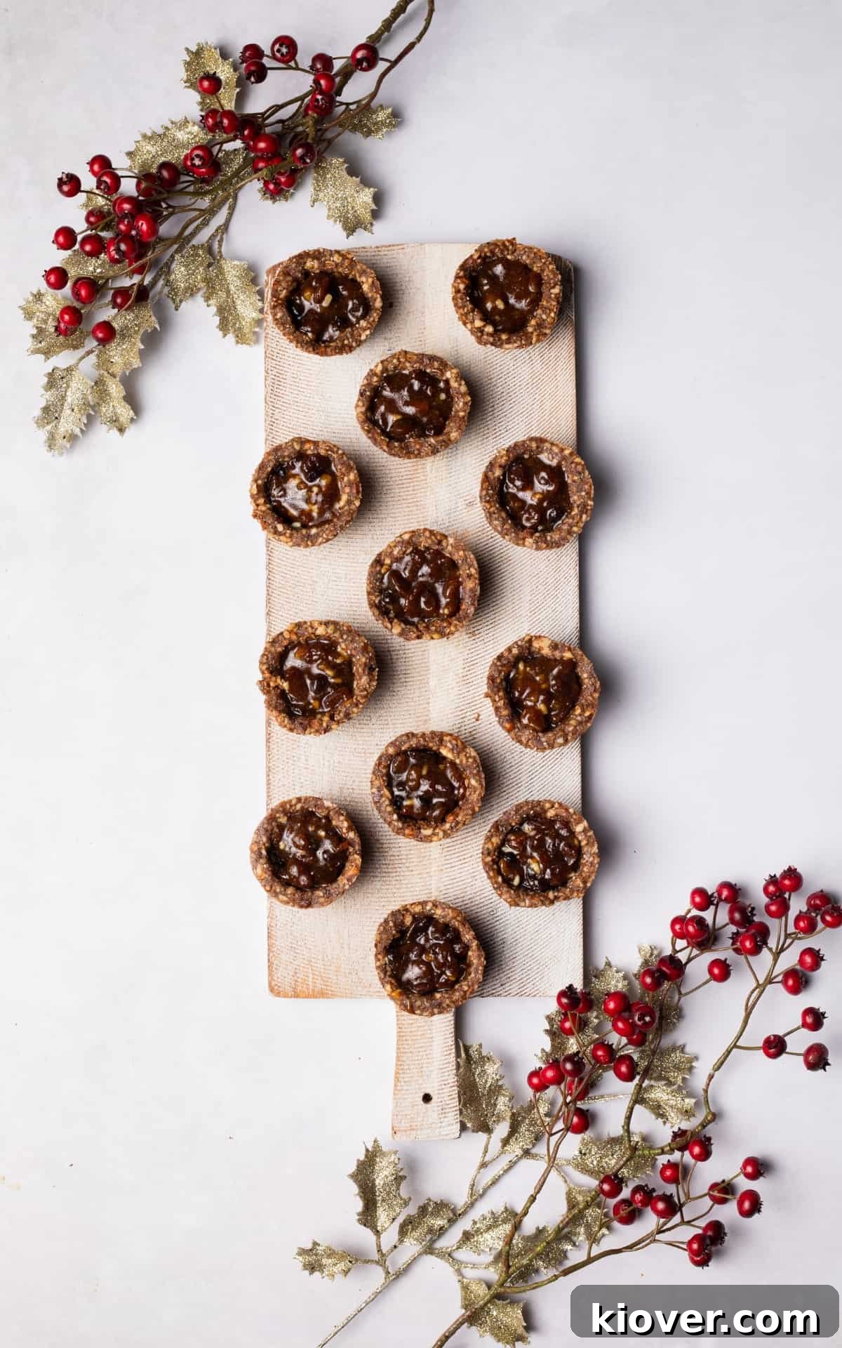 Nut base mince pies as a healthy Christmas treat.