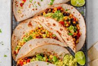 Sweetcorn and Black Bean Tacos with Creamy Avocado Smash